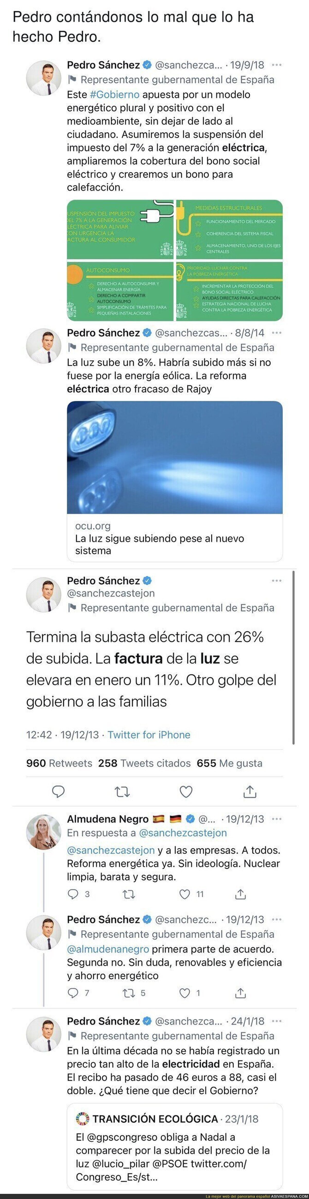 Todos estos tuits del pasado de Pedro Sánchez le dejan totalmente mal con la situación que está pasando en 2021