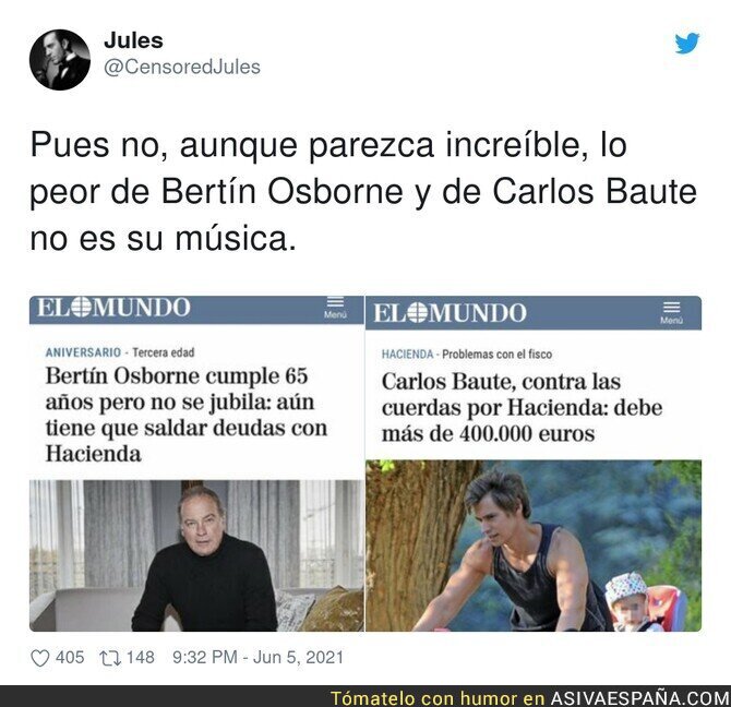 Carlos Baute y Bertín Osborne se unen para hacer una canción