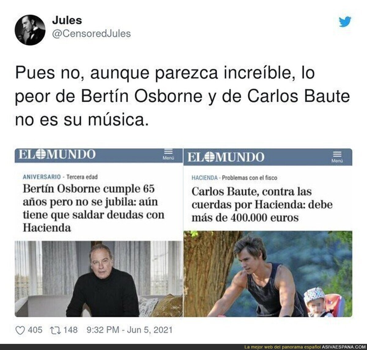 Carlos Baute y Bertín Osborne se unen para hacer una canción