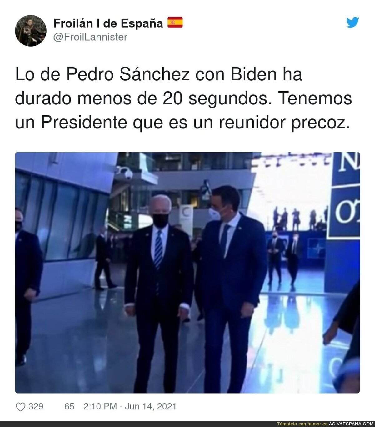 Que bien se reúne con Biden nuestro Pedro Sánchez