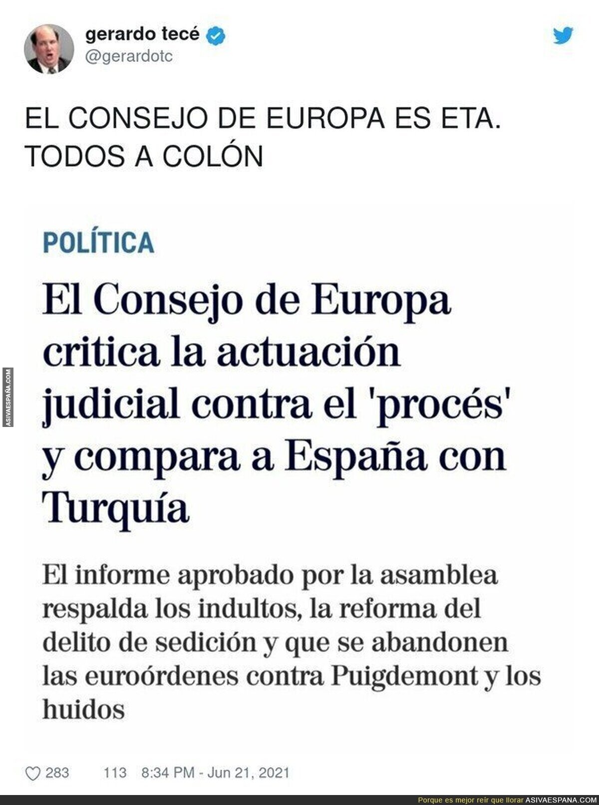 Otro revés de Europa a España