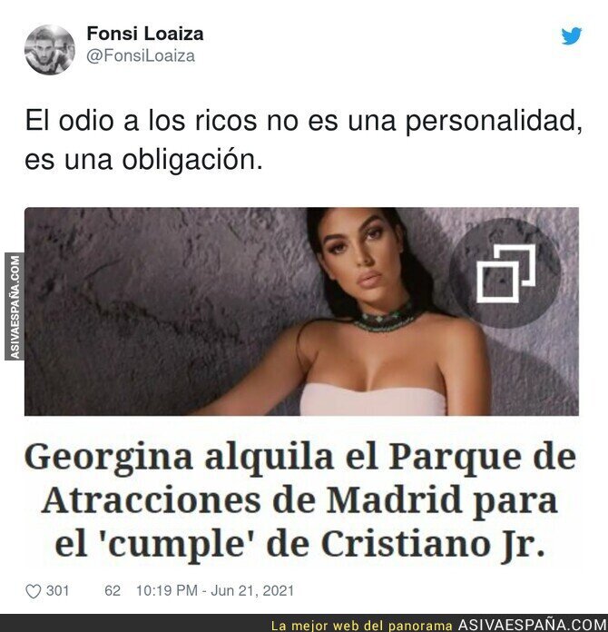 Georgina contribuyendo con la economía madrileña