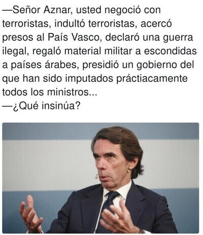 Aznar tiene un pasado muy negro