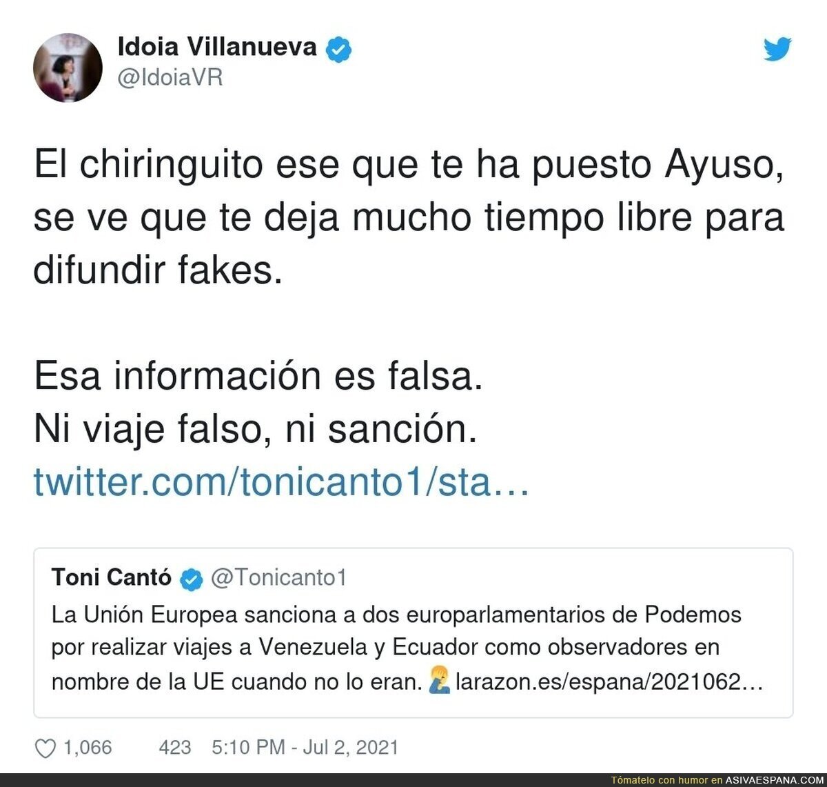 Ya empieza a promover el "español" mediante bulos