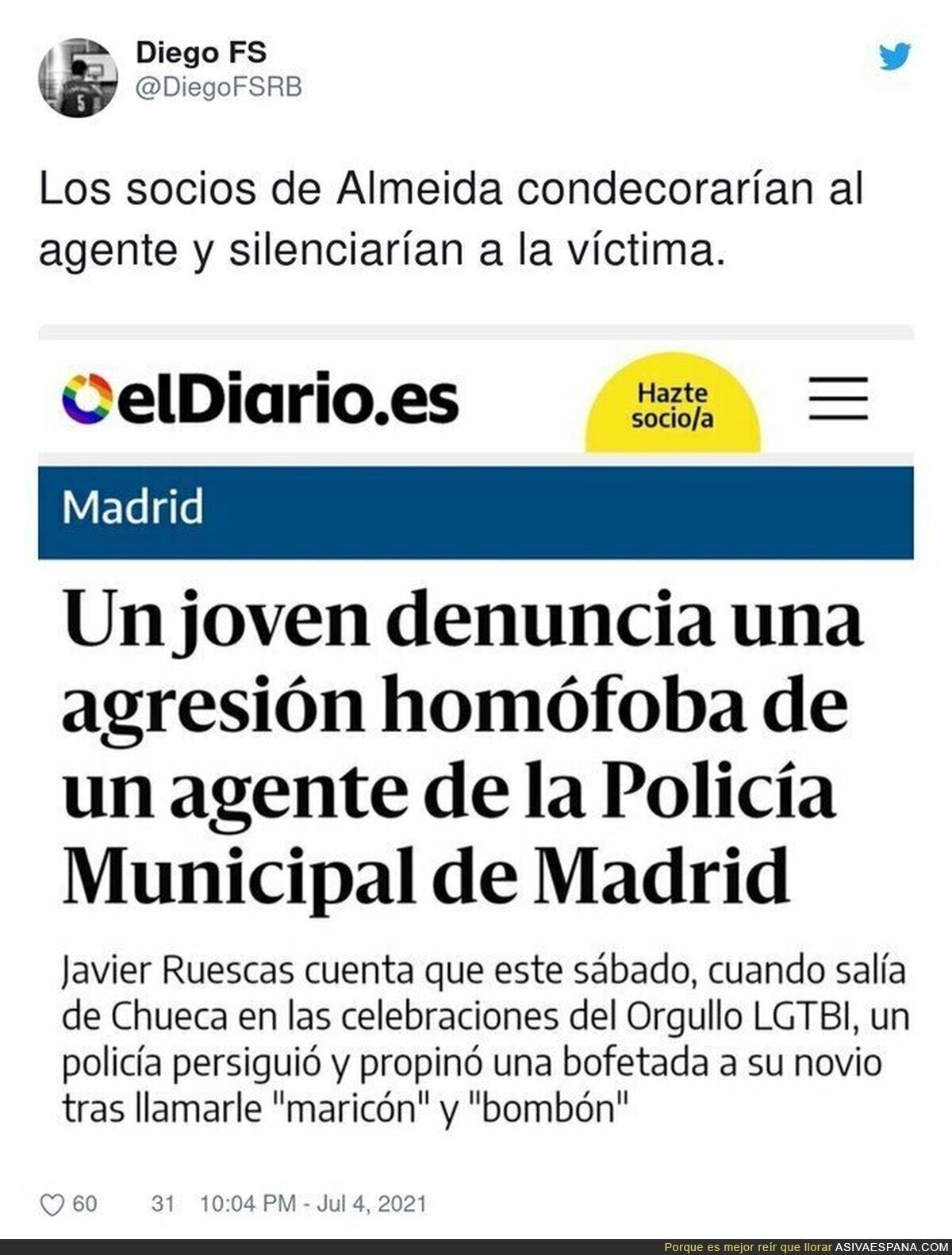 Madrid es peligrosa en las fiestas del Orgullo