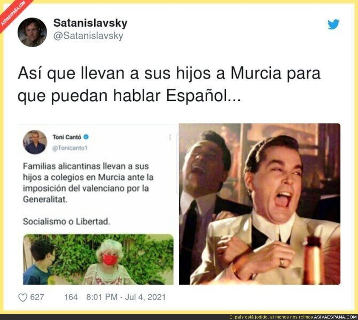 Español, en Murcia...