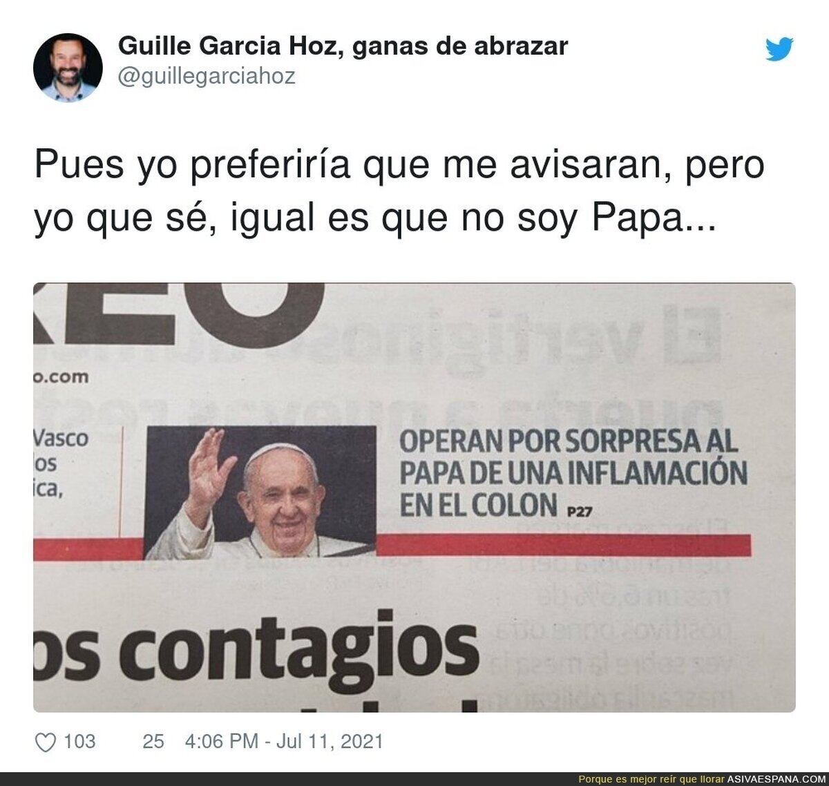 Cuando lo metieron en el quirófano algo se empezó a oler