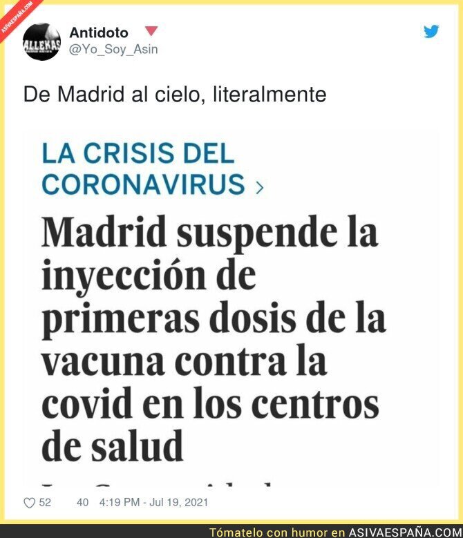 Madrid es un peligro