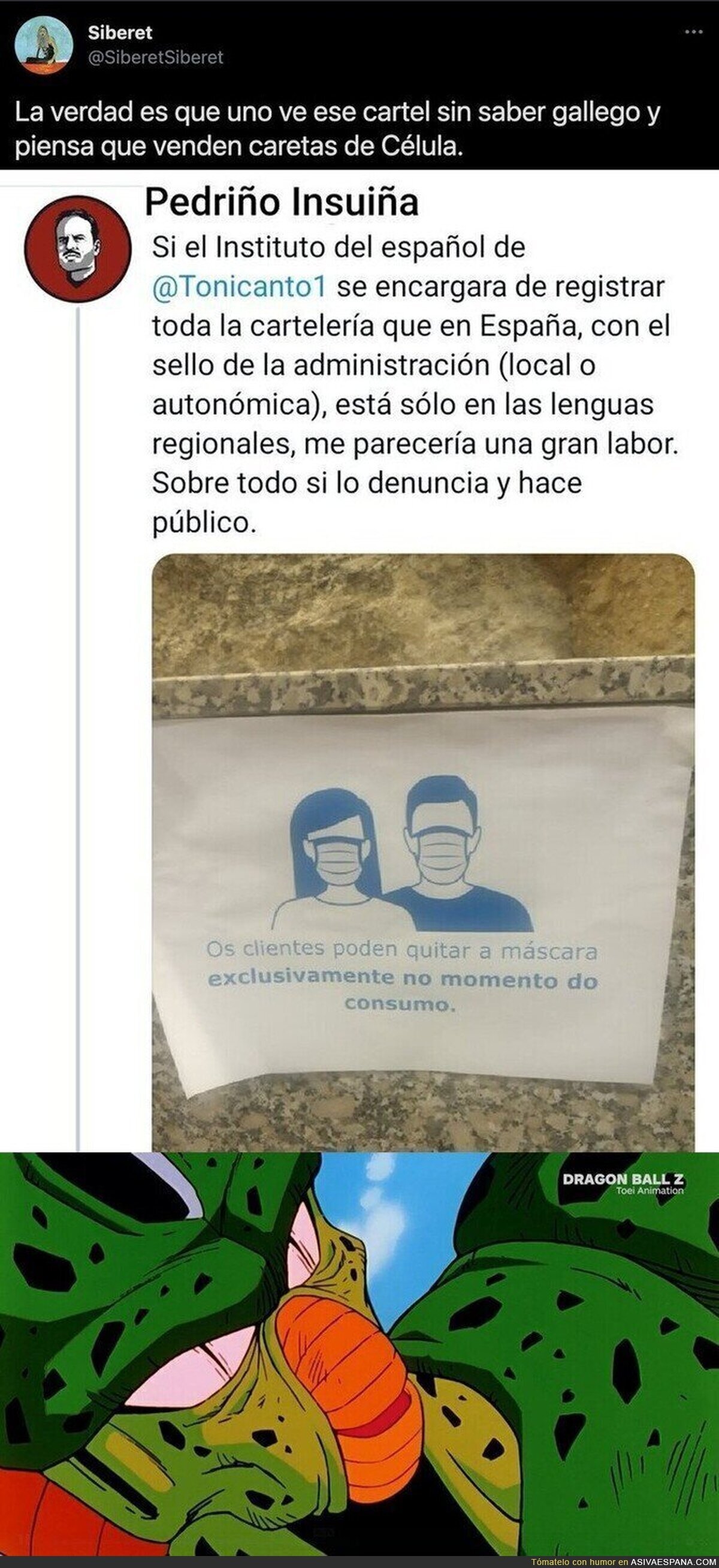 El "polémico" cartel en gallego sobre las mascarillas en un local que ha molestado a esta persona
