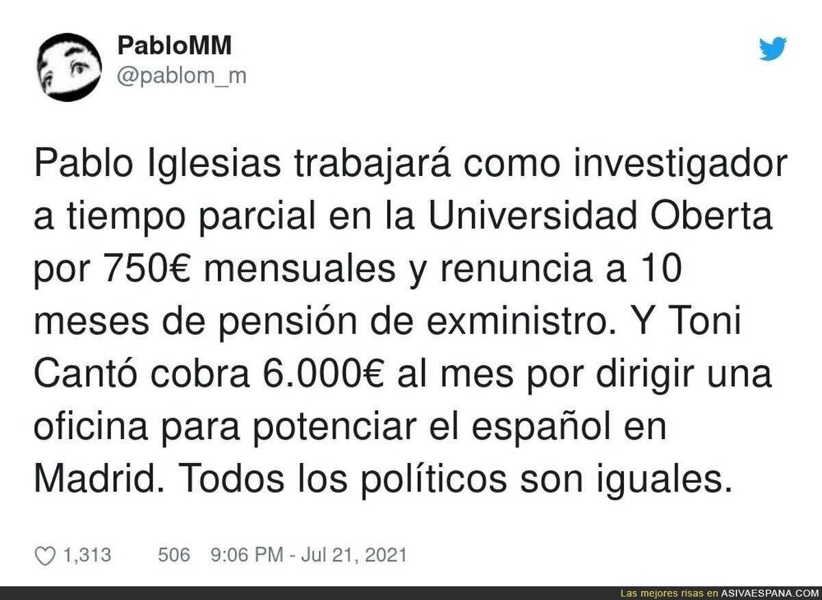 Pablo Iglesias es de los políticos más dignos que hemos tenido en España