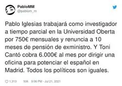 Pablo Iglesias es de los políticos más dignos que hemos tenido en España