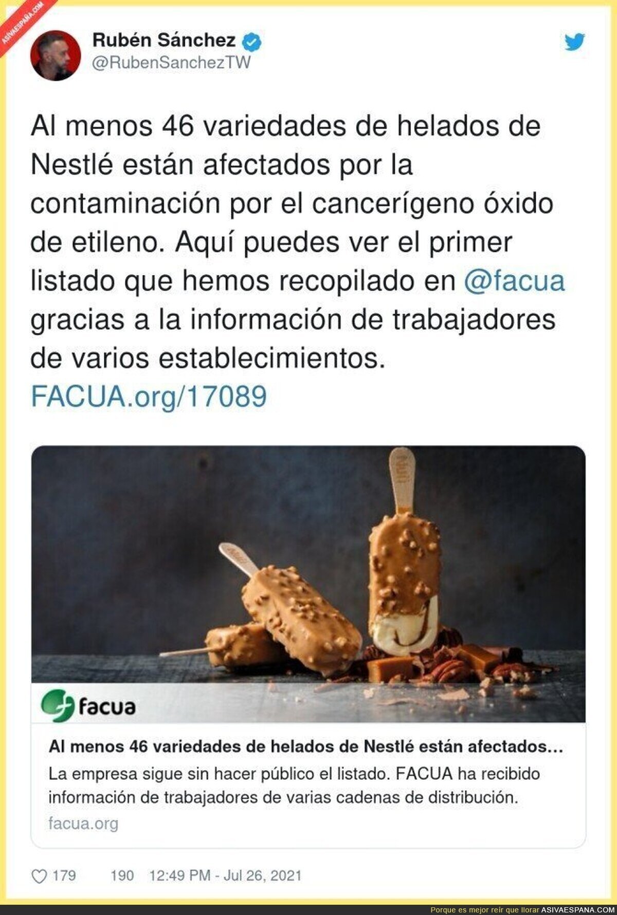 Cuidado con los helados de Nestlé