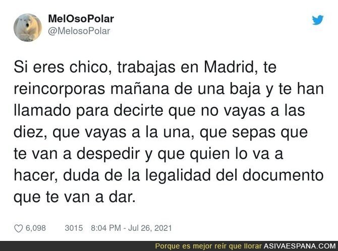 La situación en la que estamos en España...