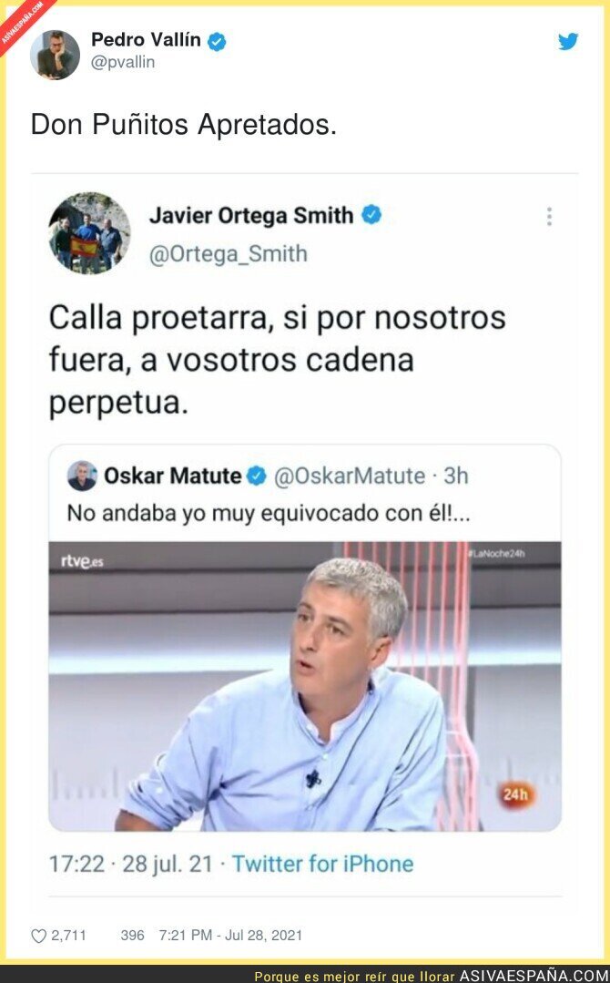 Javier Ortega Smith el indignado
