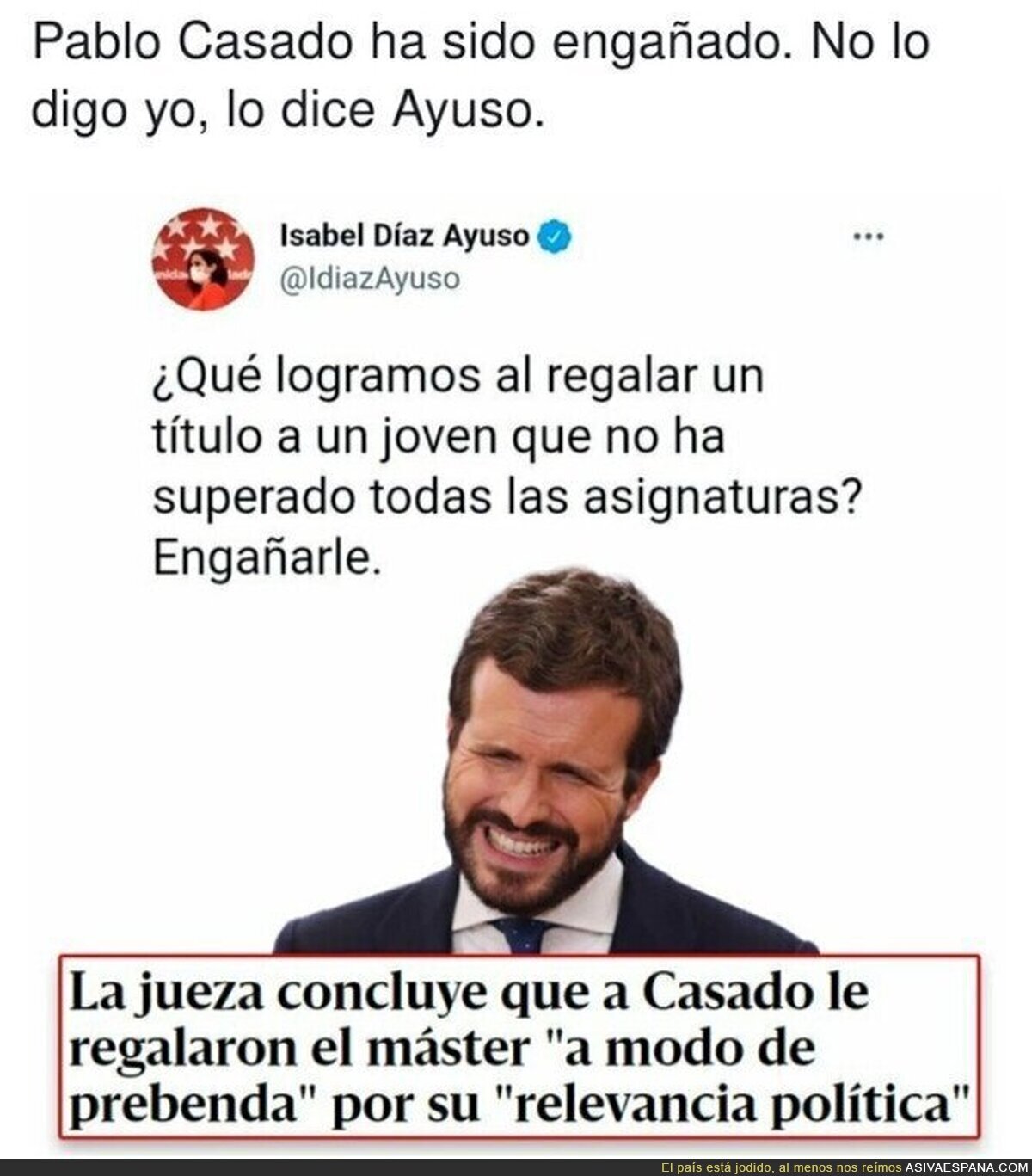 Isabel Díaz Ayuso arremete indirectamente contra Pablo Casado