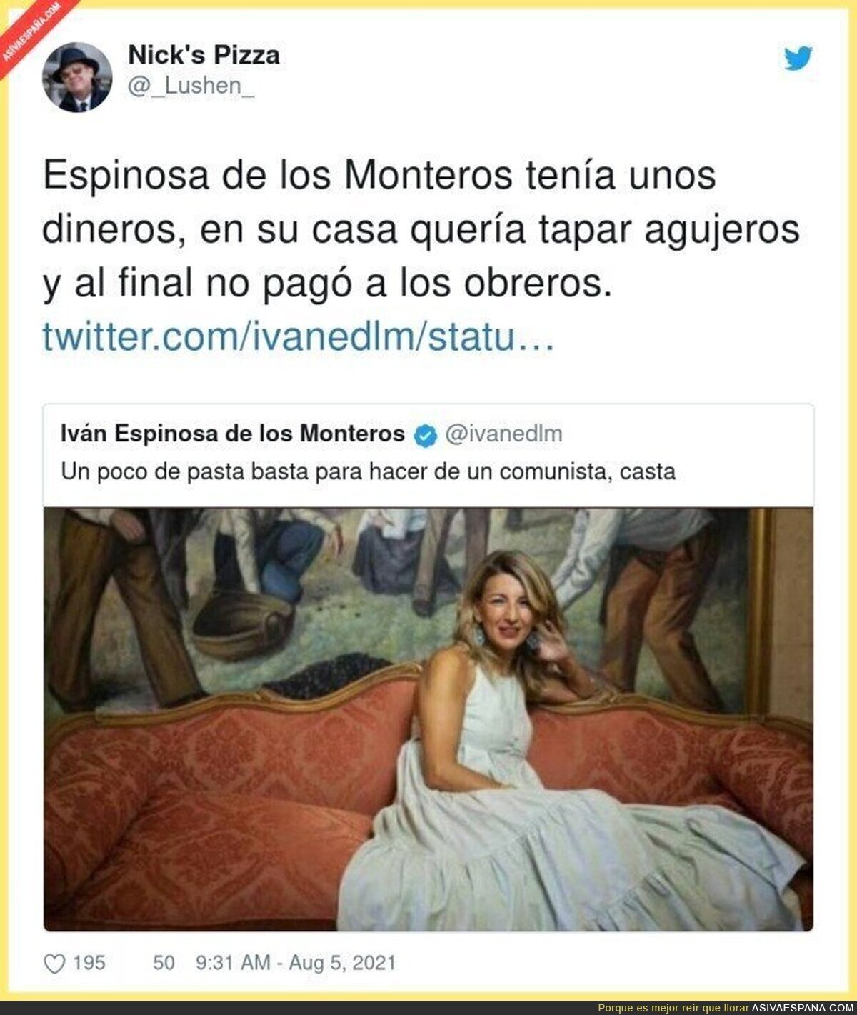 Iván Espinosa de los Monteros debe estar muy callado