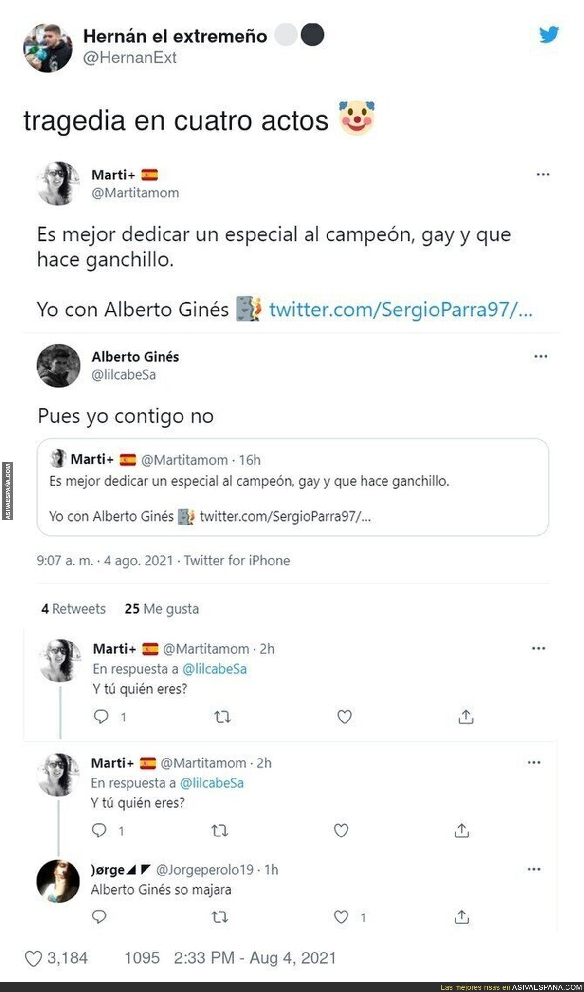 Este hilo de tuits sobre Alberto Ginés, oro olímpico, en escalada es muy grande