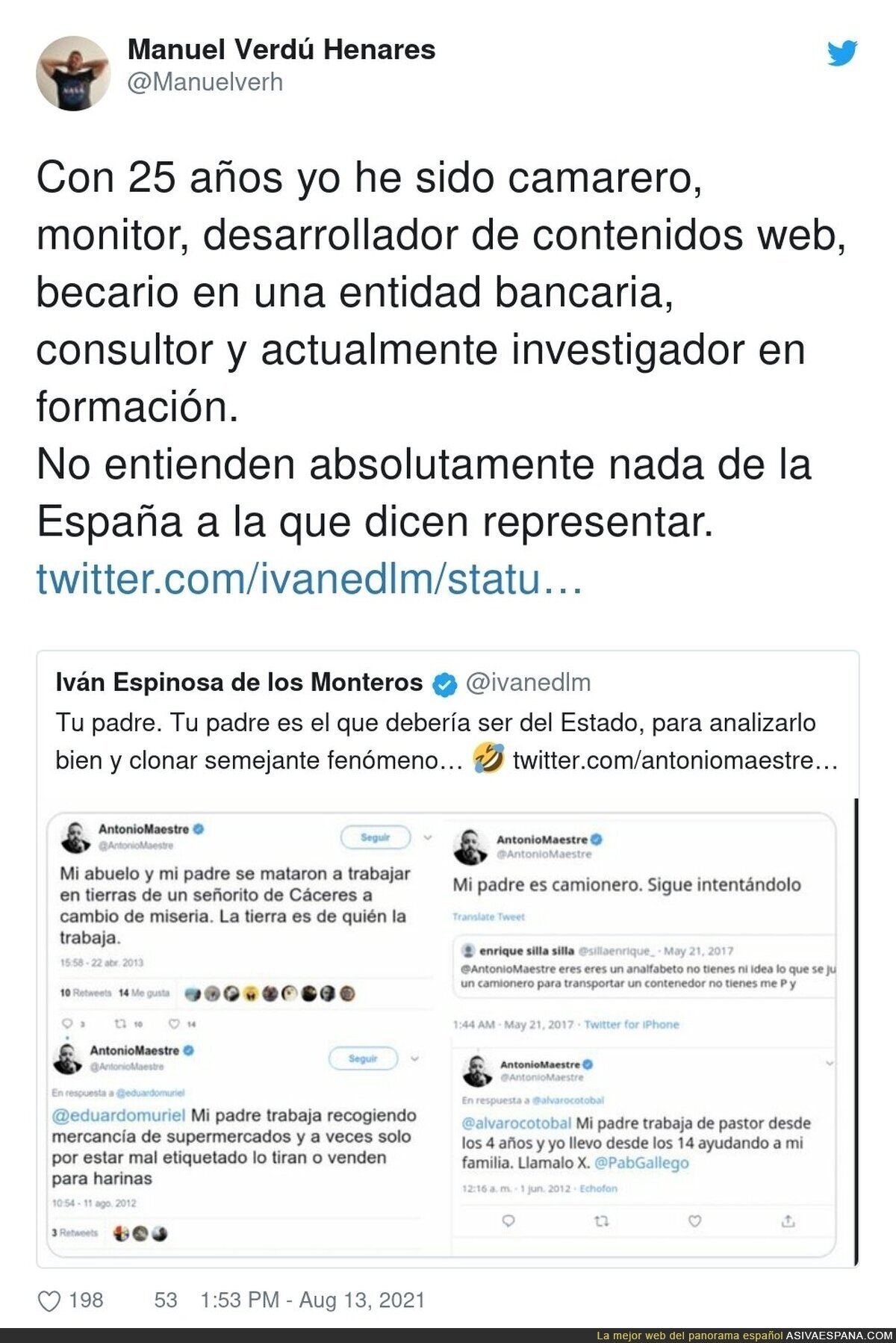 Lo de Iván Espinosa de los Monteros es...