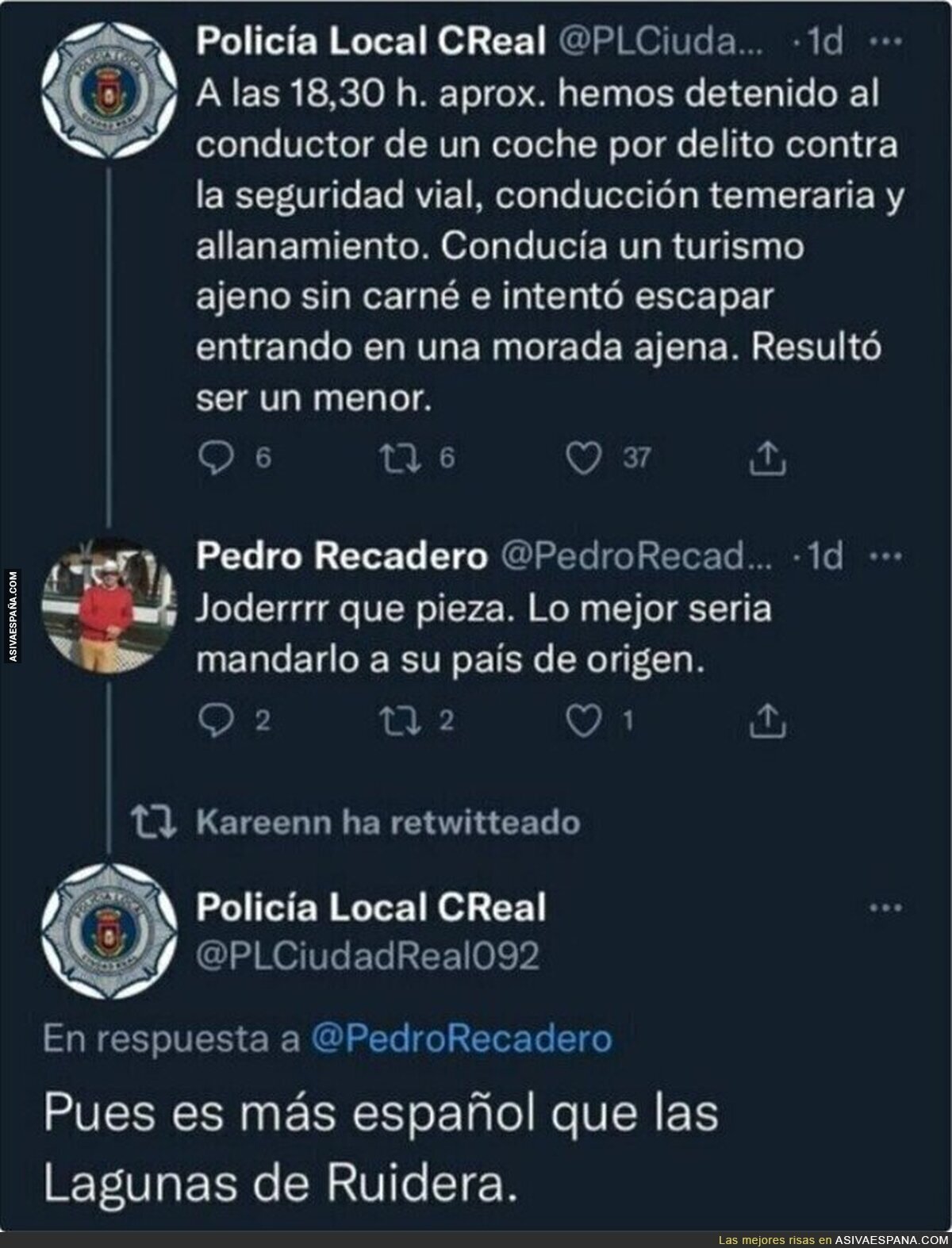 La Policía Local de Ciudad Real se la saca del estadio por completo al responderle así a un ciudadano racista