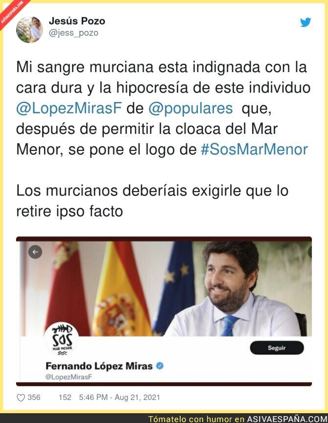 Vergüenza absoluta lo de Fernando López Miras