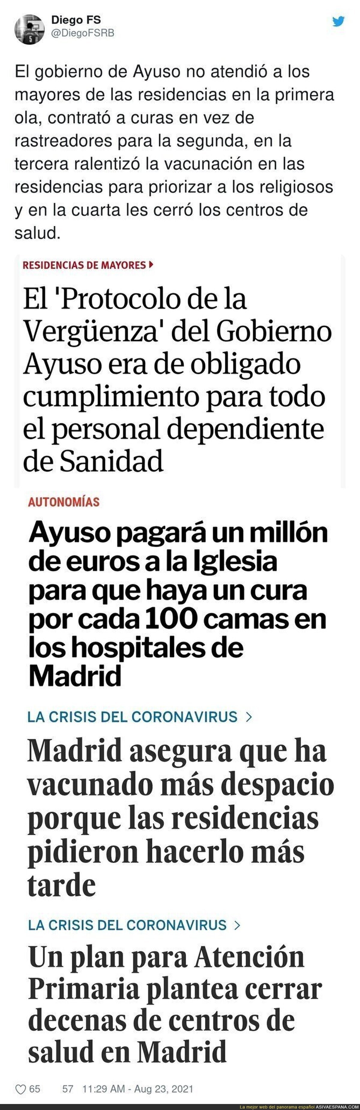 Cronología de la gestión de Isabel Díaz Ayuso en Madrid durante la pandemia que debería terminar con varios en la cárcel