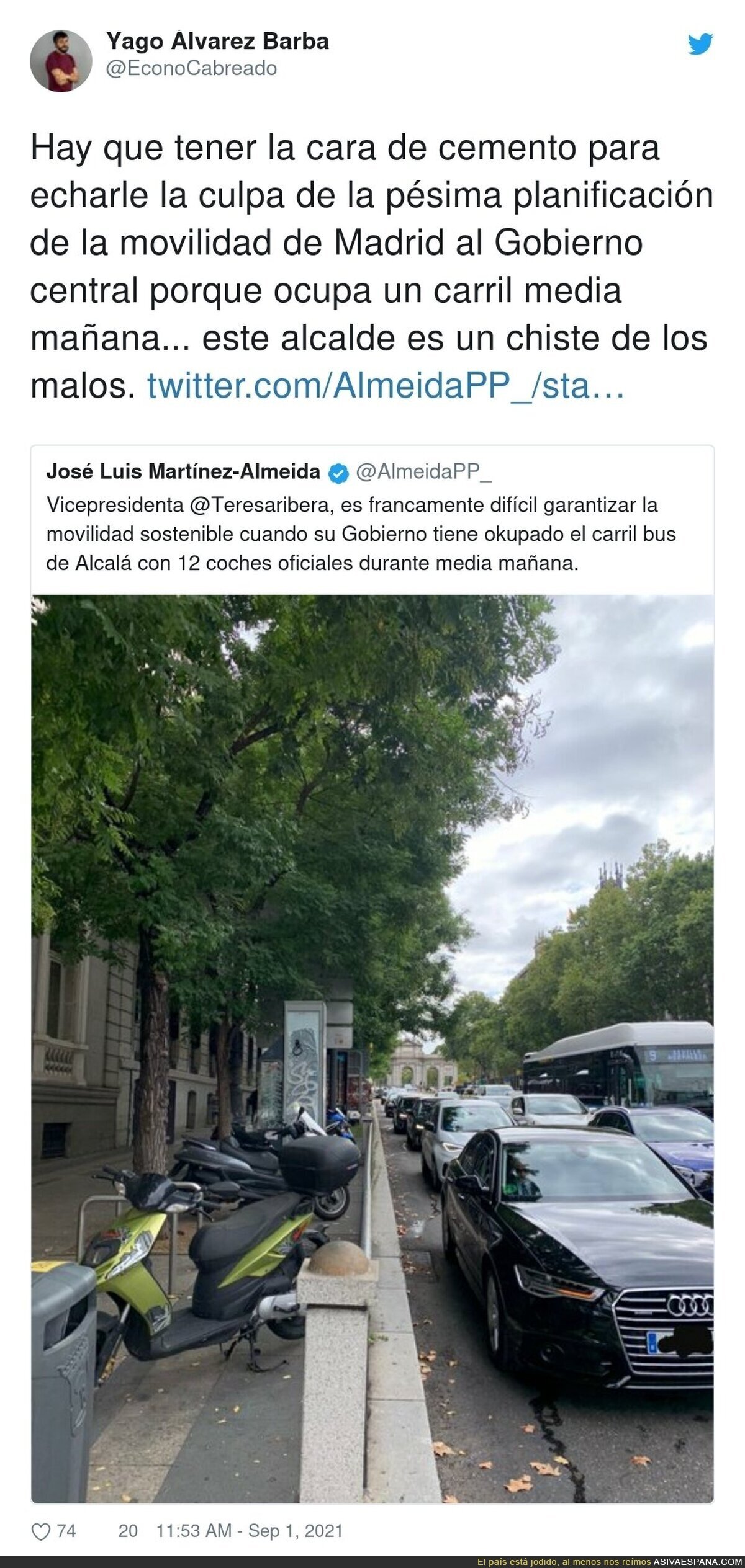 José Luis Martínez Almeida no tiene vergüenza