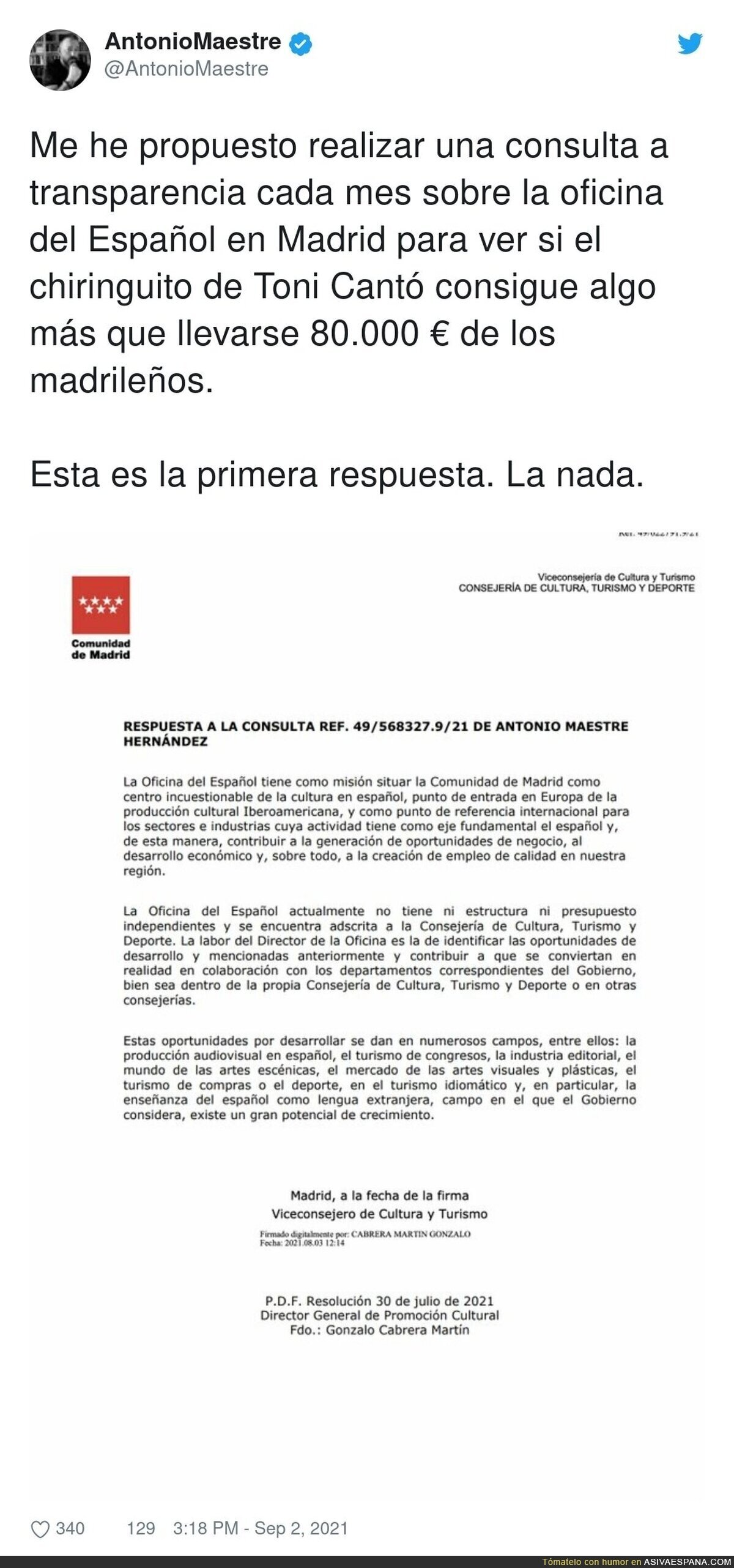 ¿En qué está trabajando Toni Cantó que nadie quiere explicarlo?