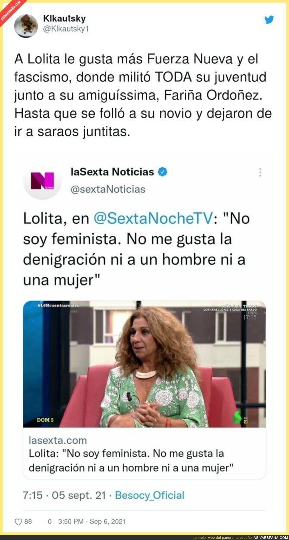 La polémica ideología de Lolita Flores