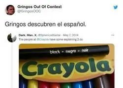 El community manager de Crayola explicando por 27ava vez hoy que "negro" significa "black" en español