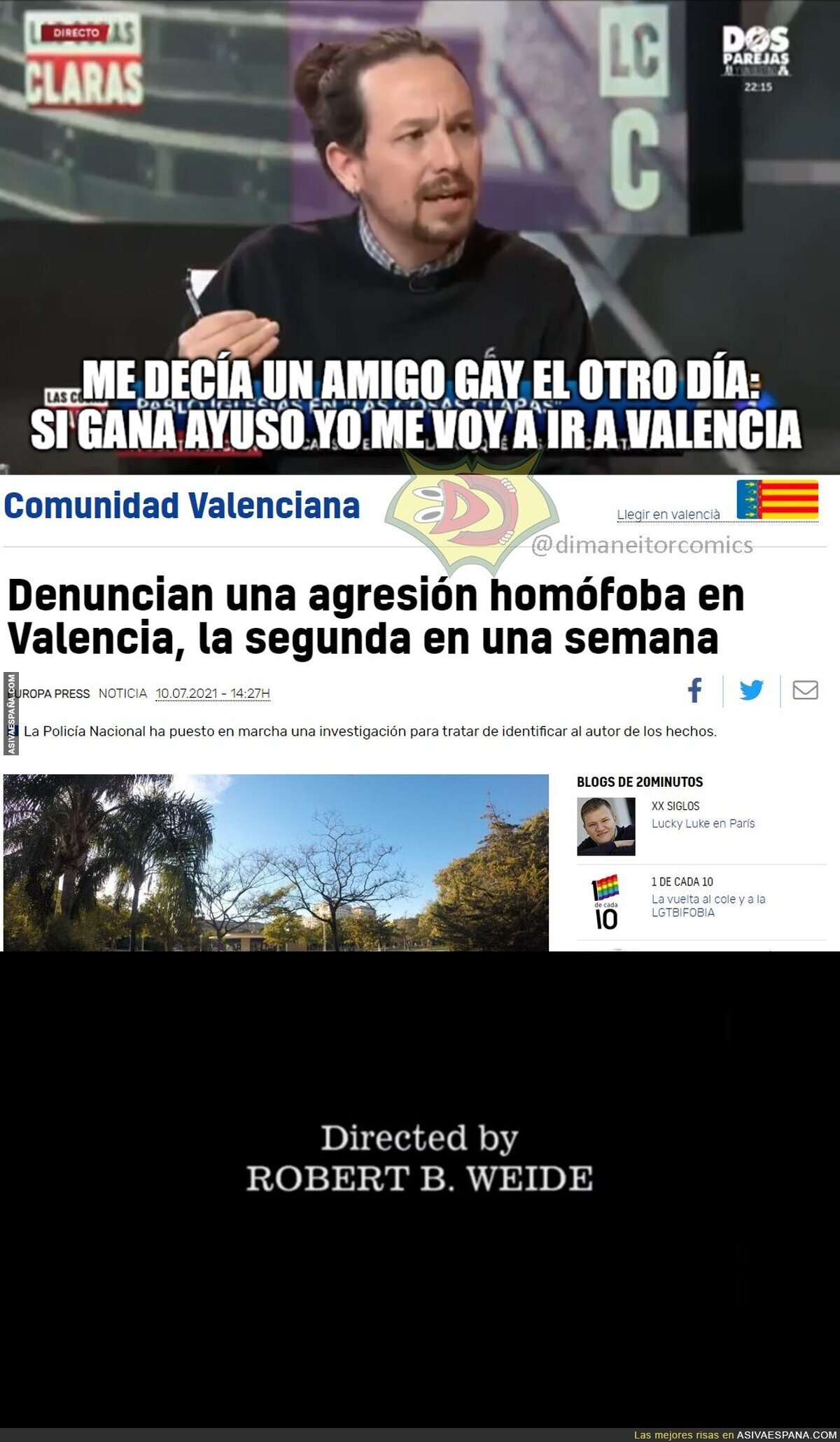 El amigo gay de Pablo Iglesias se fue a vivir a Valencia y recibió una paliza