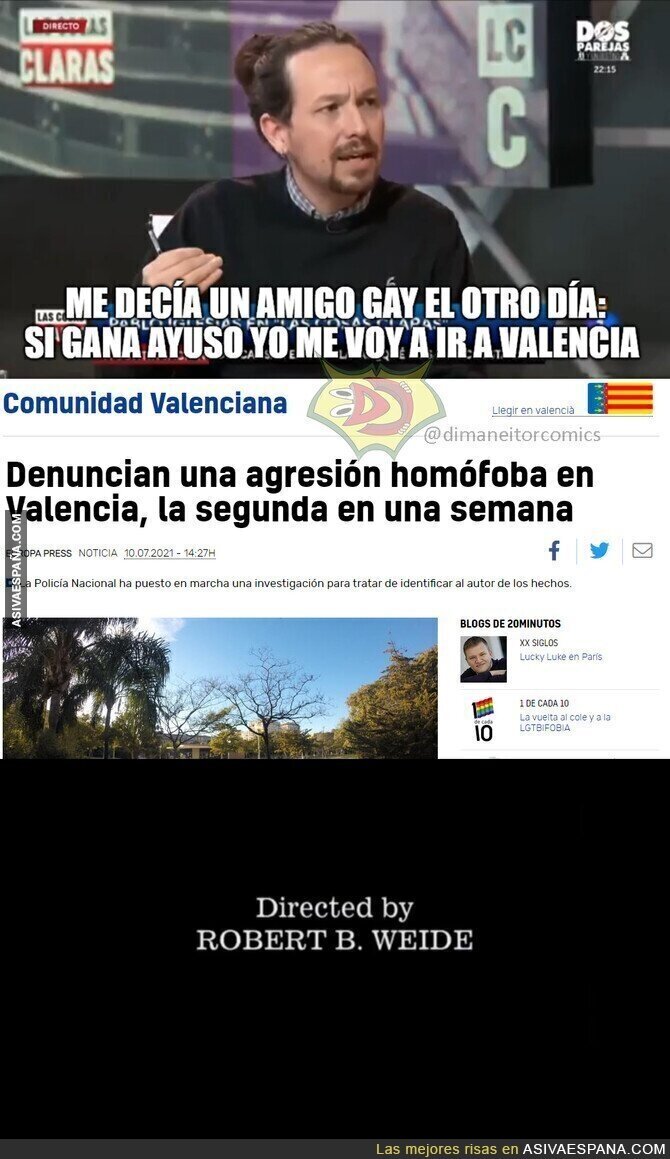 El amigo gay de Pablo Iglesias se fue a vivir a Valencia y recibió una paliza