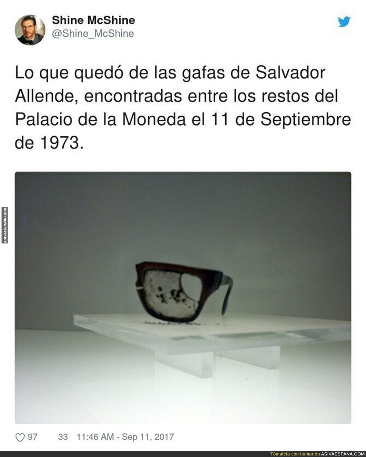 Imagen demoledora de Salvador Allende