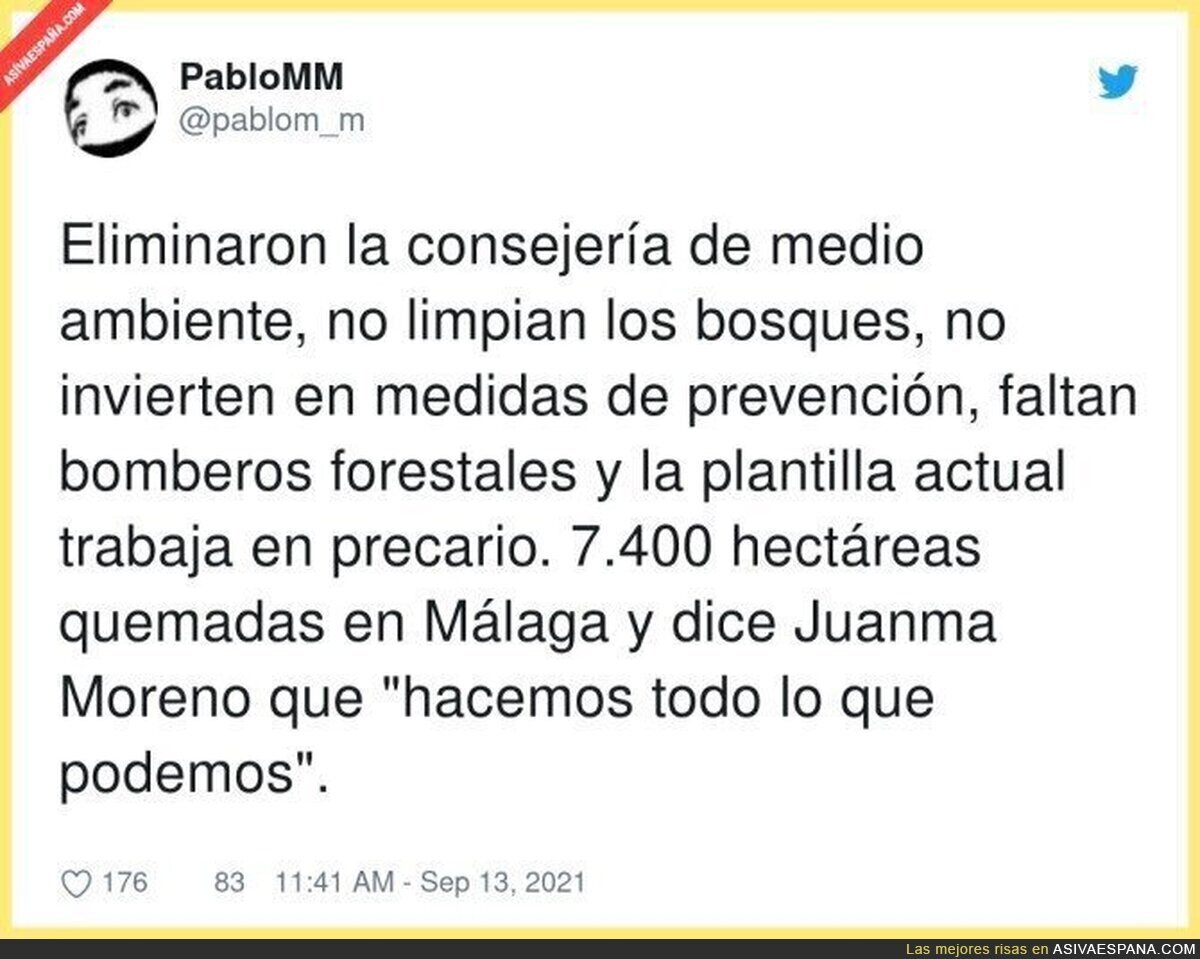 Los incendios de Málaga tienen culpables principales: las personas que lo han provocado y sus intereses espurios. P…  , por @pablom_m