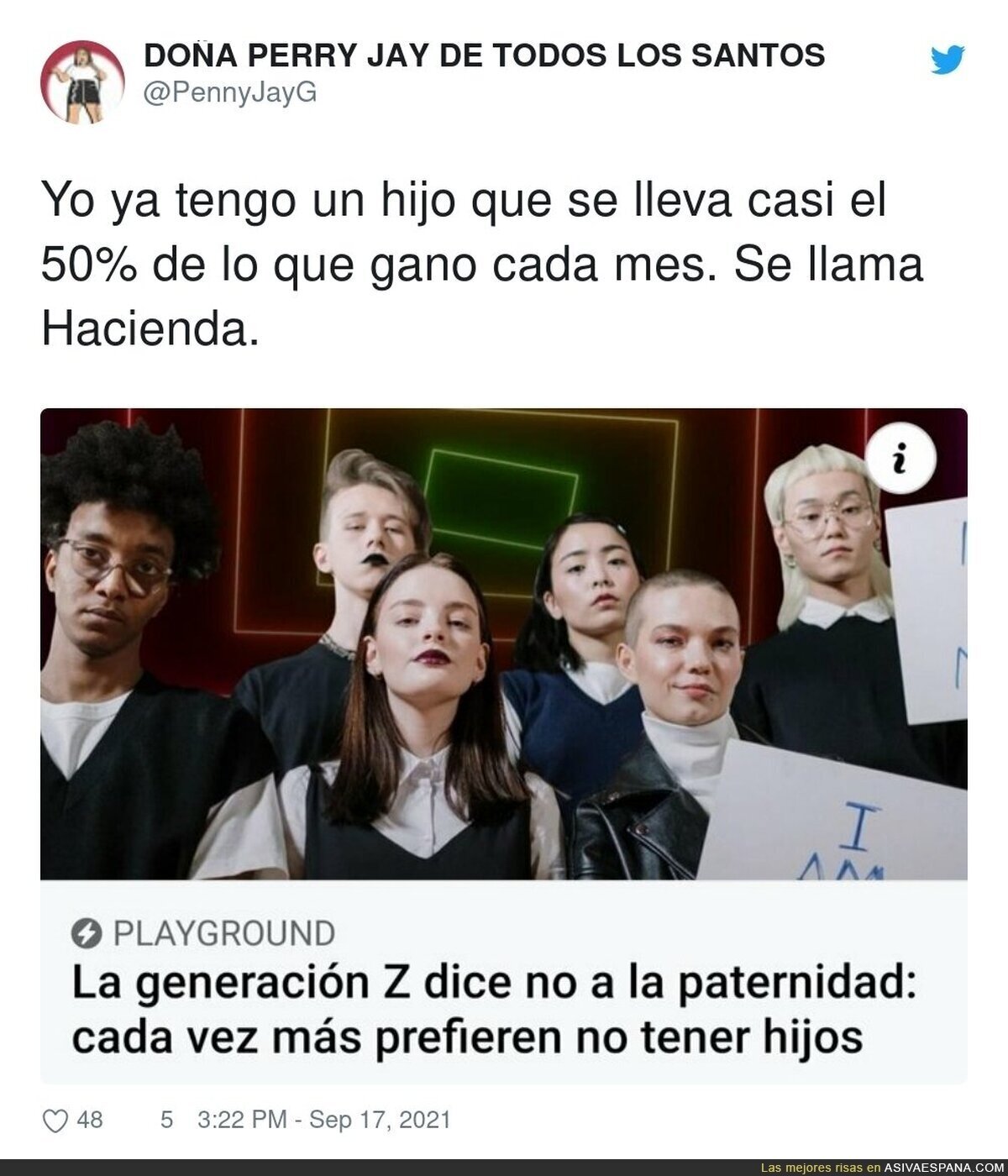 Pero como que la generación Z, si los millennials no hemos empezado a procrear todavía, por @PennyJayG