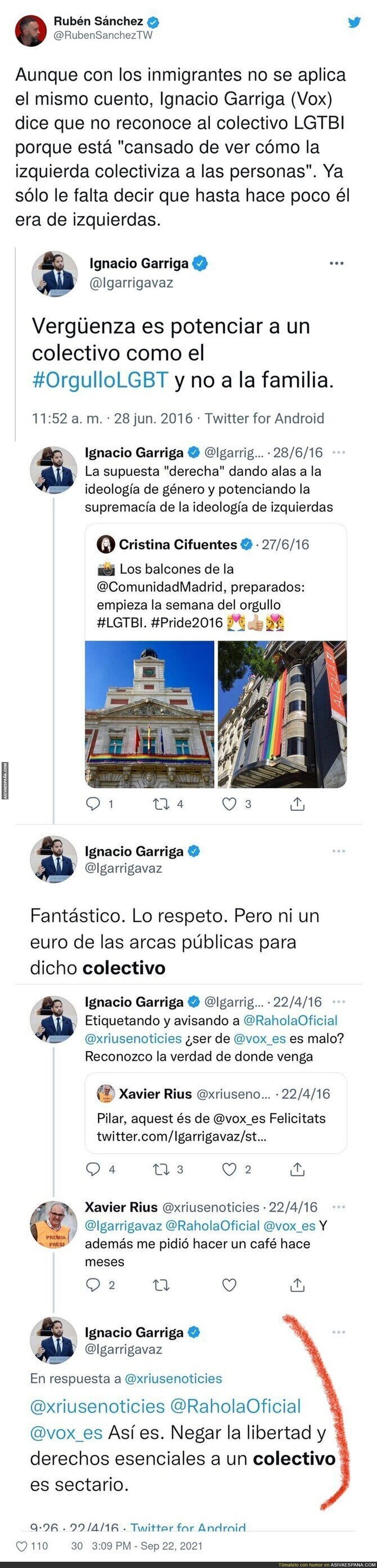 La persecución de Ignacio Garriga al colectivo LGTBI