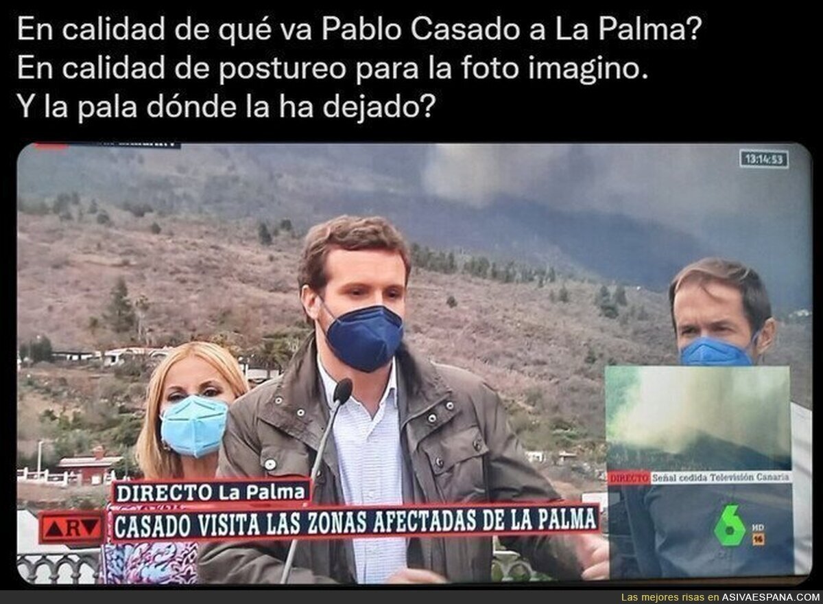 ¿Alguien sabe qué pinta Pablo Casado en La Palma?