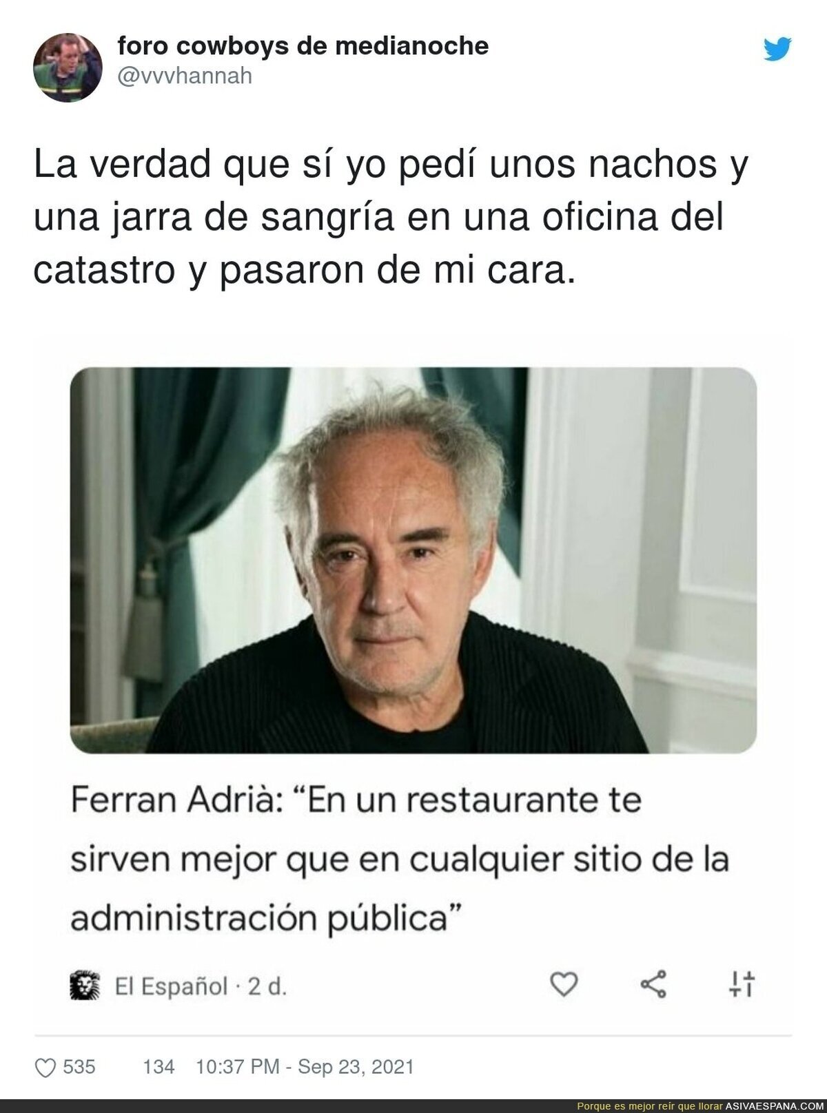 Las ganas de protagonismo de Ferran Adrià