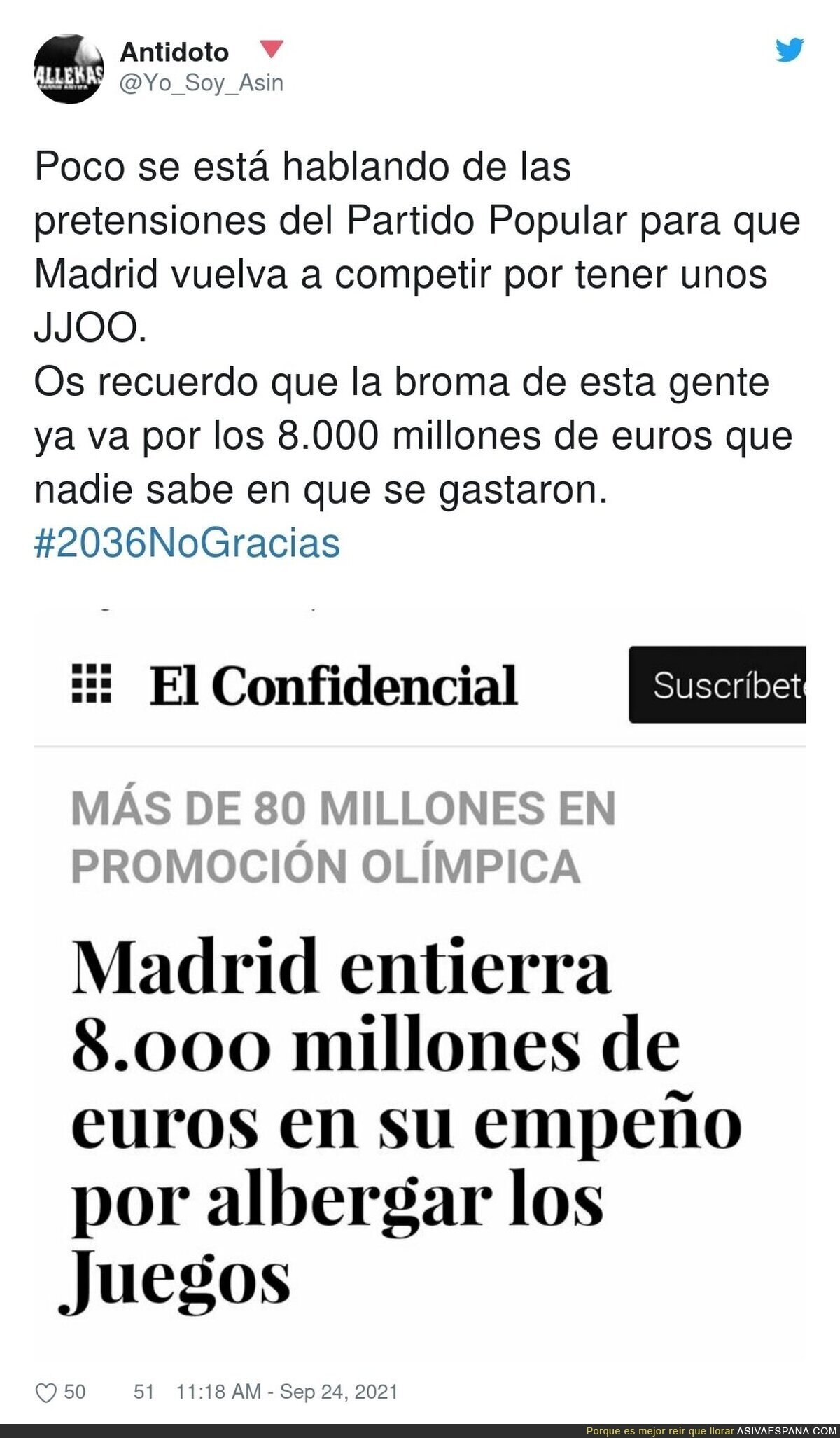 Vuelve a las andadas los JJOO de Madrid