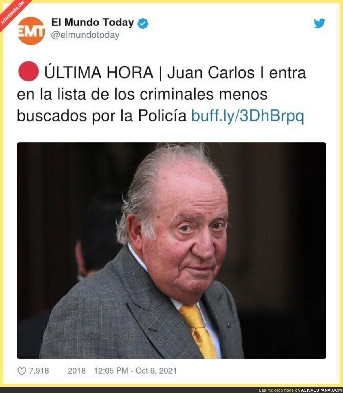 Juan Carlos I encabeza la lista