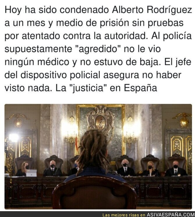 Esto de Alberto Rodríguez es gravísimo y habla muy mal de la justicia española