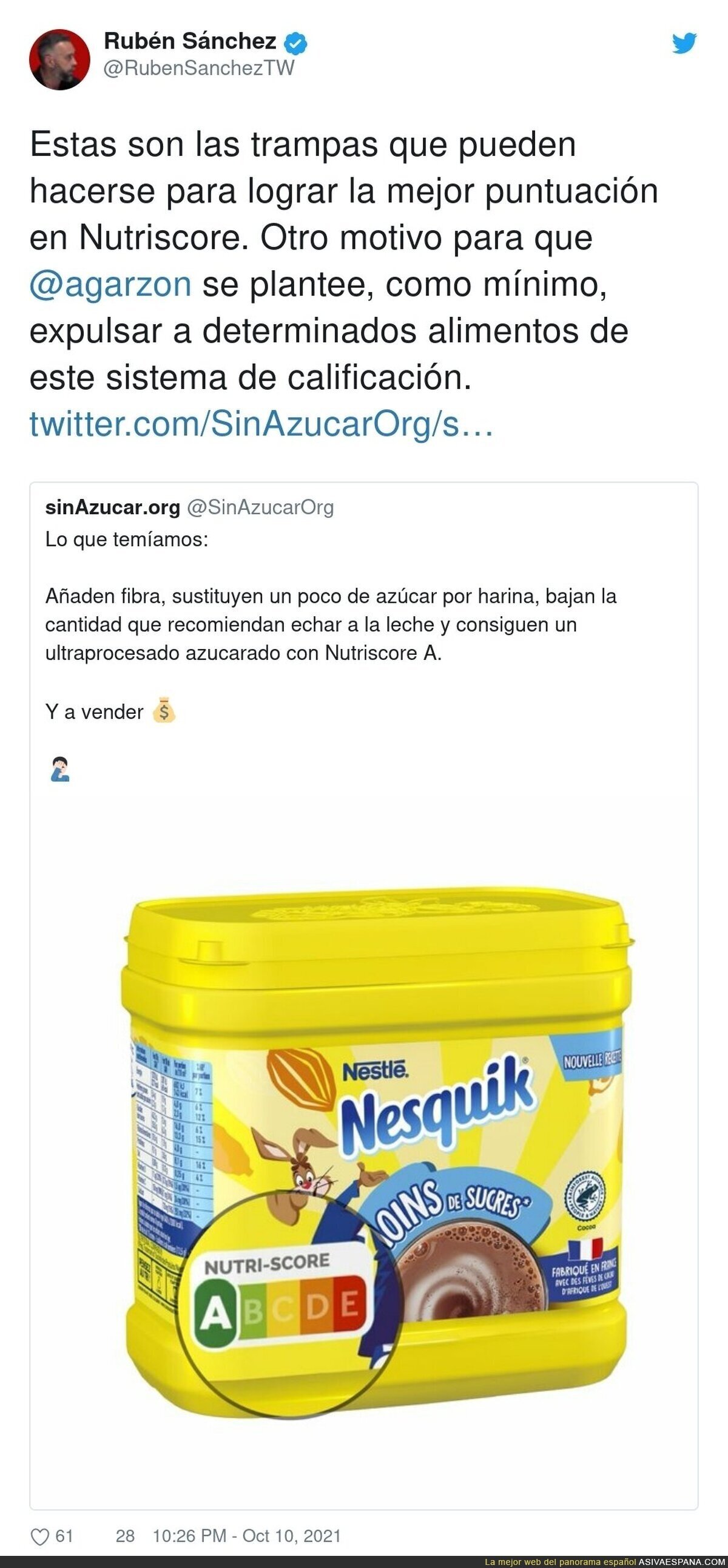 La gran estafa de NutriScore