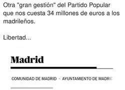 Suma y sigue la Madrid del PP