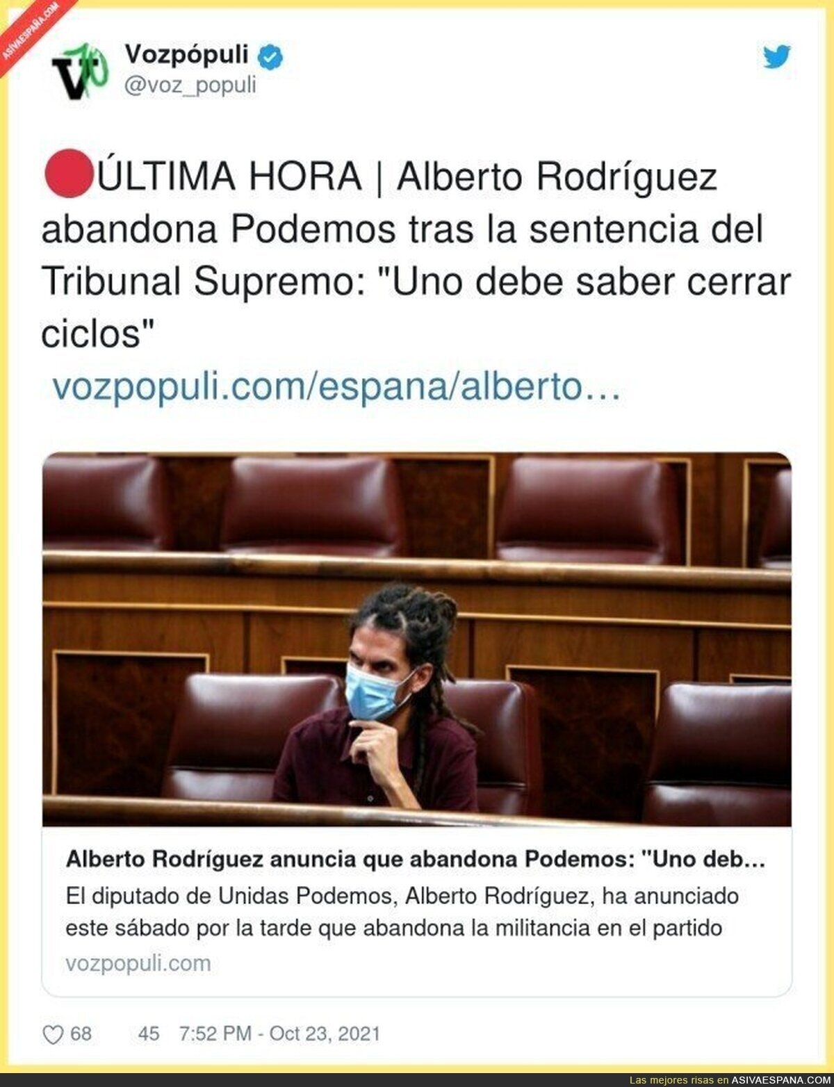 El precedene que crea Alberto Rodríguez es muy peligroso donde pueden hacer a su antojo un Congreso
