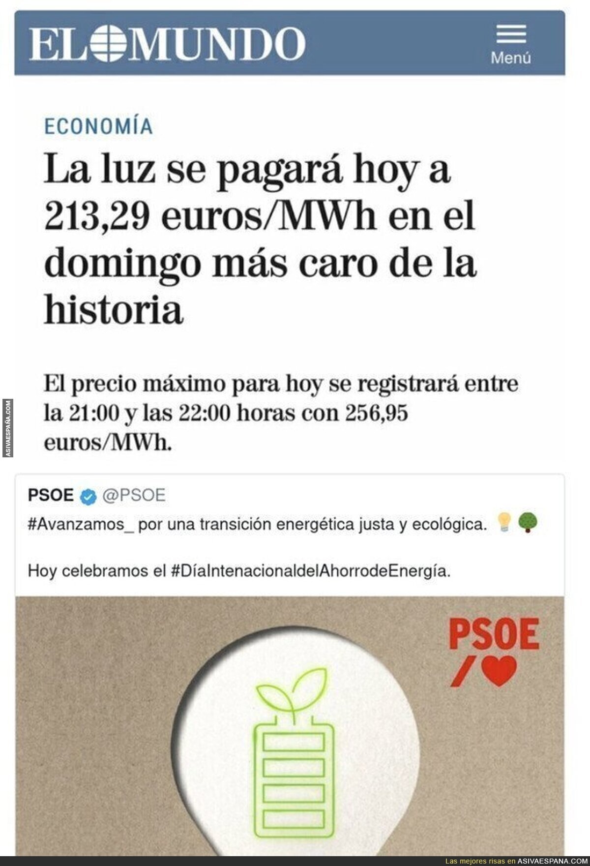 La transición energética justa y ecológica del PSOE