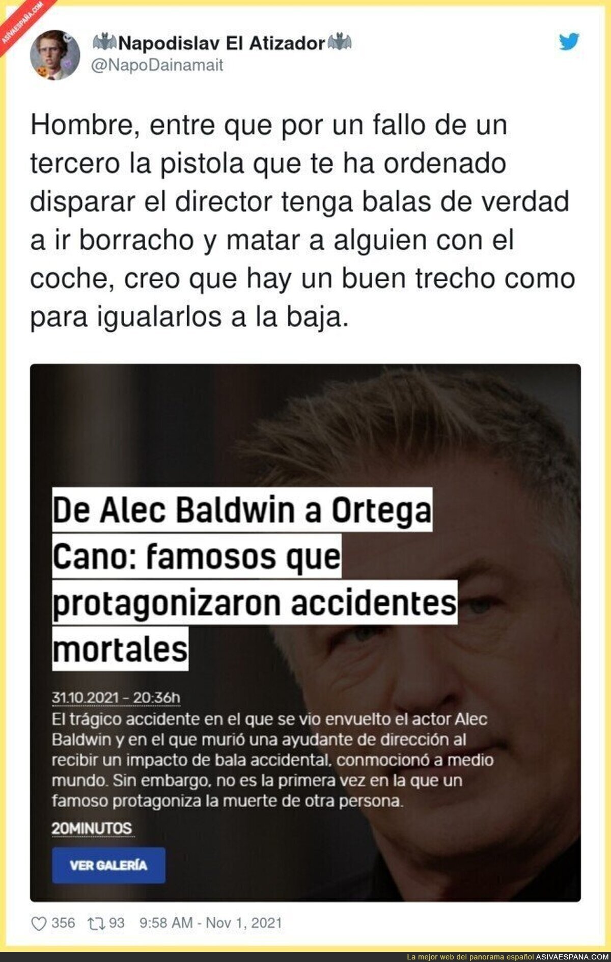 '20 minutos' compara a Alec Baldwin con Ortega Cano