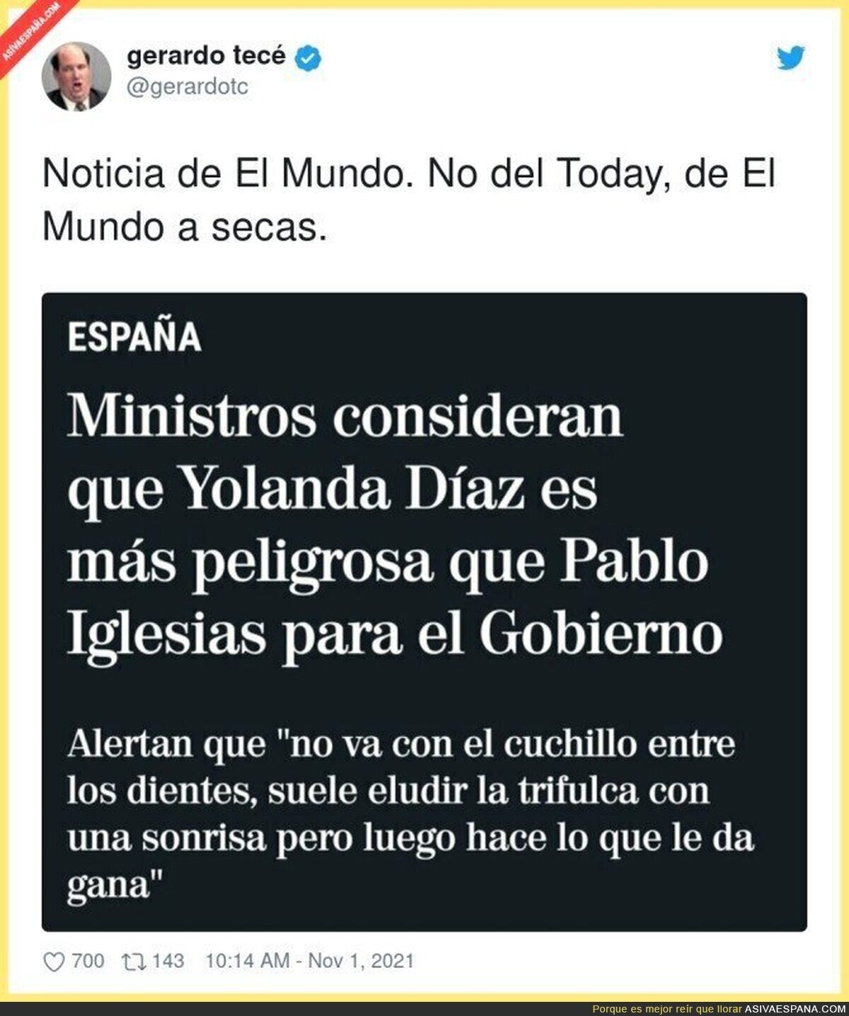 Así está el periodismo asustado con Yolanda Díaz