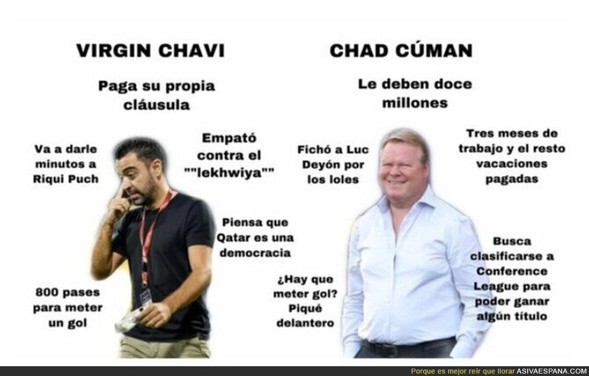 Las diferencias entre Xavi y Koeman