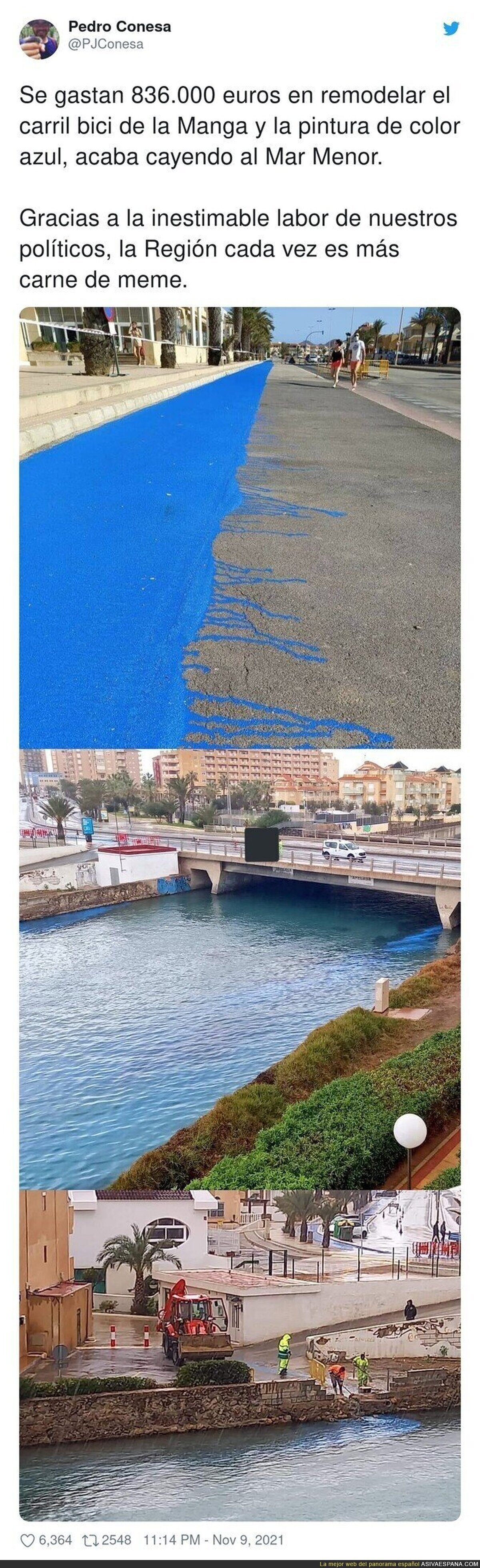Murcia es el hazmerreír del Mundo por desastres ecológicos como este en el Mar Menor