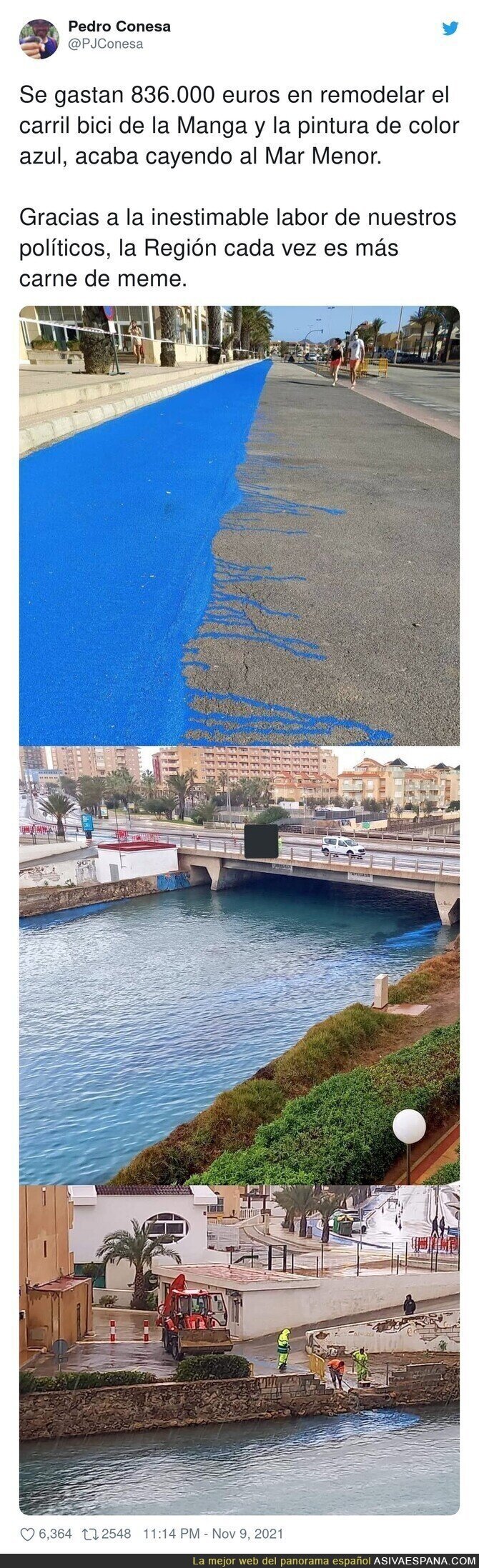 Murcia es el hazmerreír del Mundo por desastres ecológicos como este en el Mar Menor