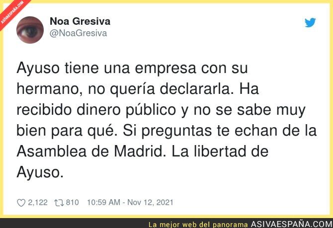Esto es muy fuerte lo que pasa en Madrid con Ayuso